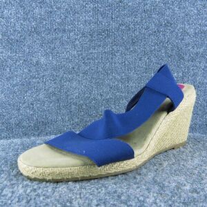 Gretta Greta Women Strappy Sandal Shoes Size 8 Medium Blue Fabric‎